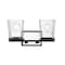 Z-Lite Bleeker Street 2 Light Vanity, Matte Black & Clear 475-2V-MB-CH - alternate 6
